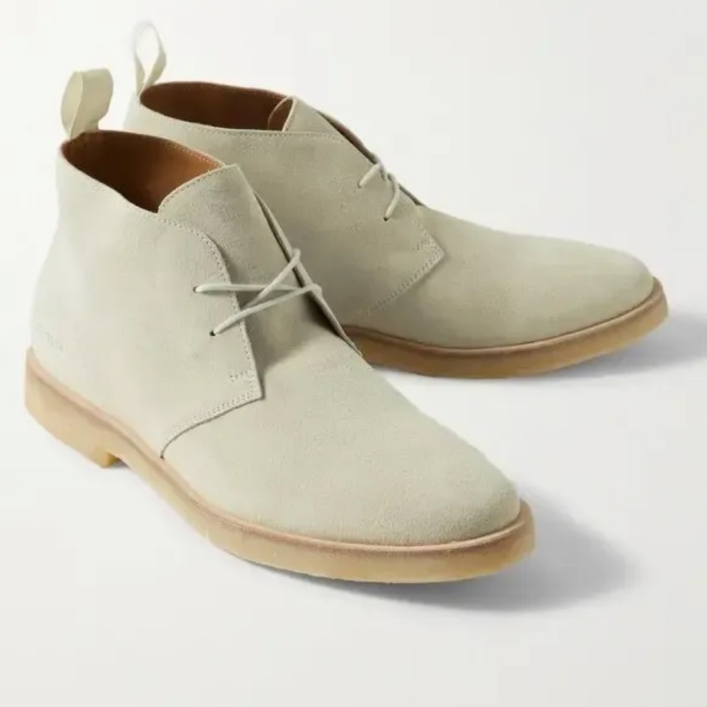 Mens Common Projects Desert Chukka Boots, ivory / cream suede BNIB EU 45 / US 12